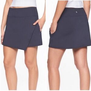 Athleta Navy Volley Skort Tennis Golf Outdoor Active Skirt Pickleball Size Large